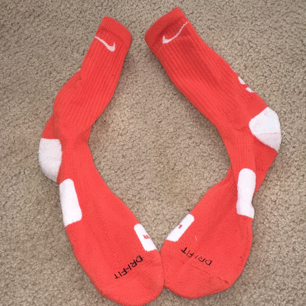 Orange Nike elite socks